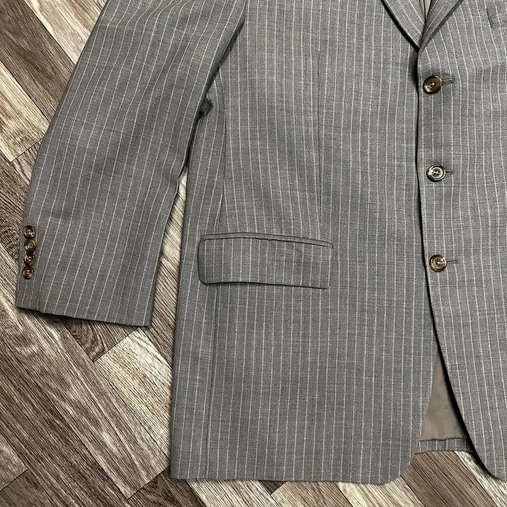 Vintage RRL Double Ralph Lauren Seersucker Blazer Sport Jacket; Mens 44R; Gray
